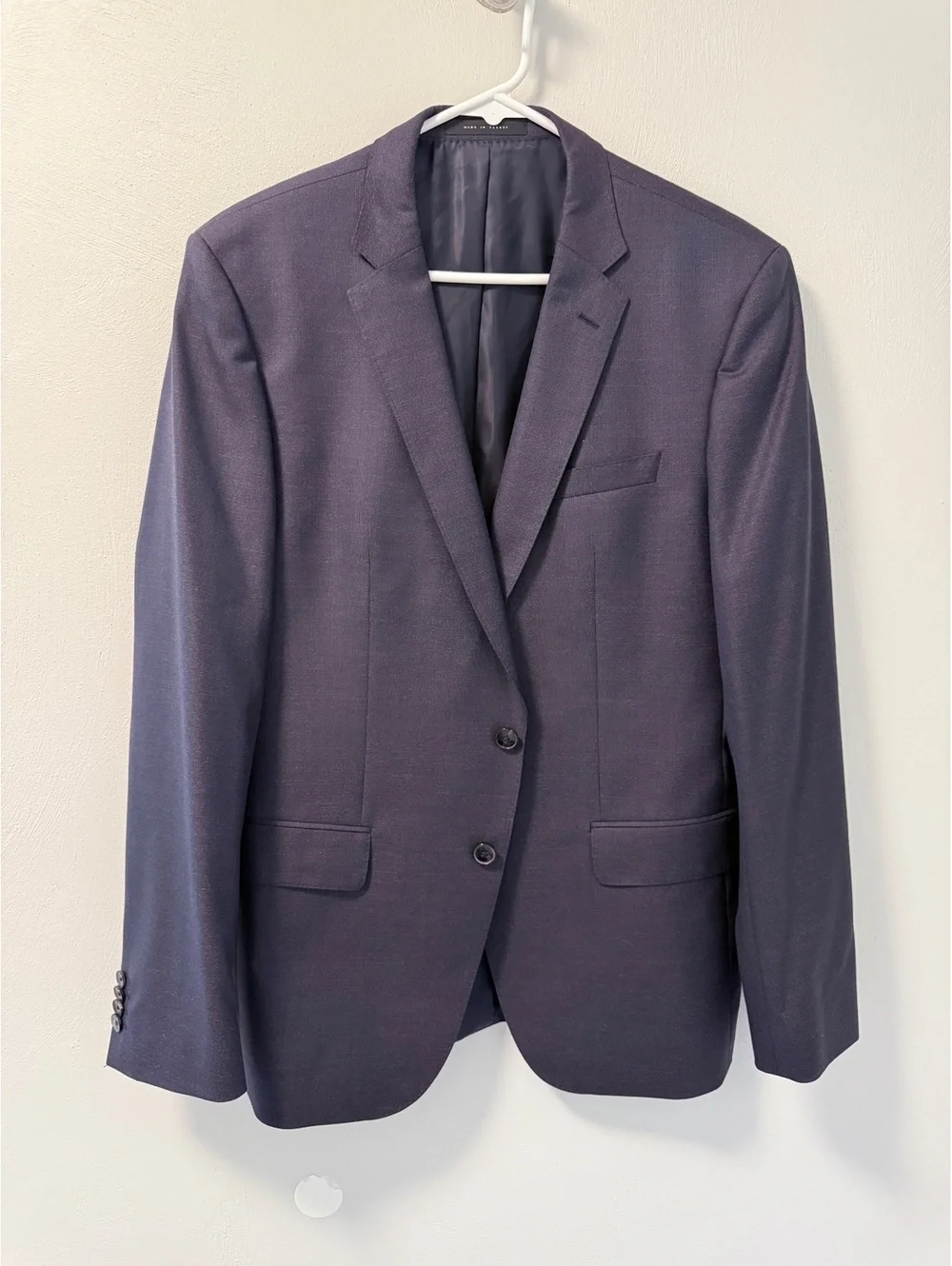 NWOT Hugo Boss Drago Dark Blue Super 120 Virgin Wool Jacket Size 42R
